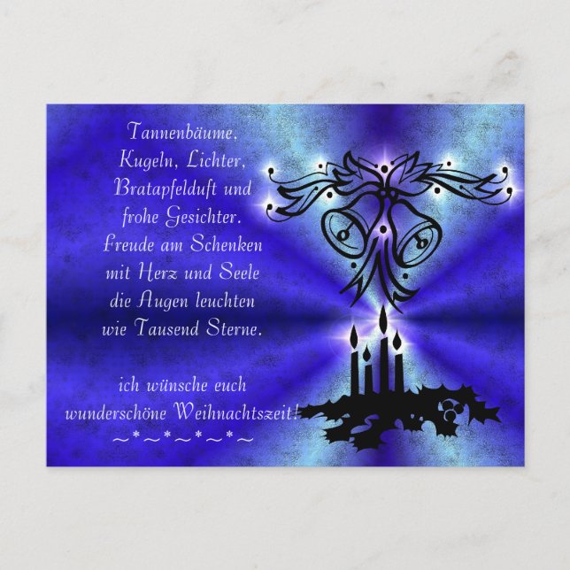Postale Weihnachtsgedicht Deutsch, Ajouter Votre Carte Pos (Devant)