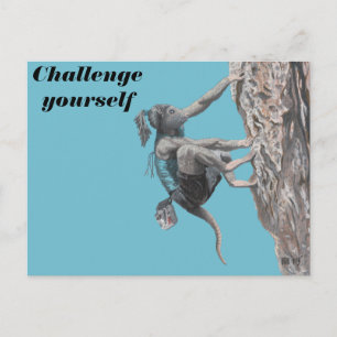 Postale Wererat Girl Free Escalade Imaginaire Art Carte po