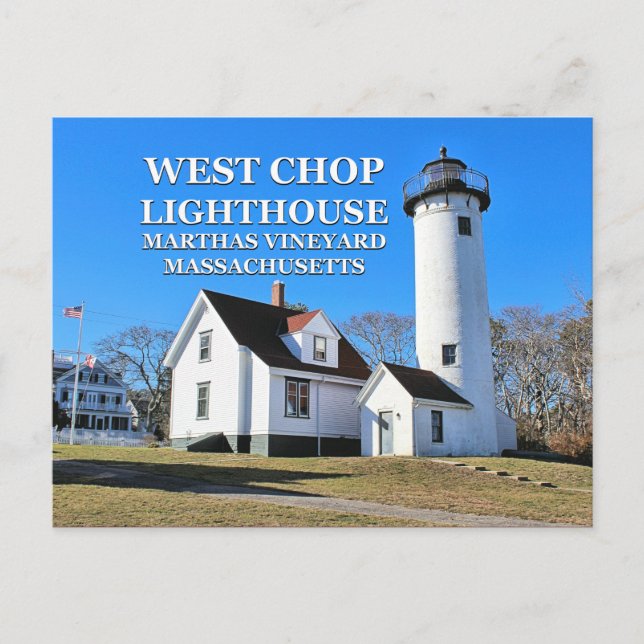 Postale West Chop Lighthouse, Marthas Vineyard Carte posta (Devant)