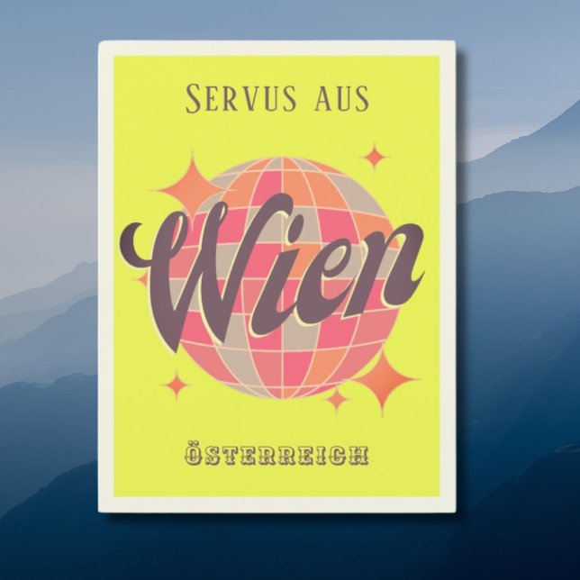 Postale Wien Vienna Österreich Autriche neon disco Carte p (Créateur téléchargé)