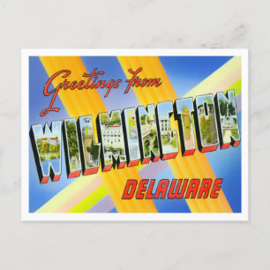 Postale Wilmington, Delaware Vintage Big Letters Carte Pos