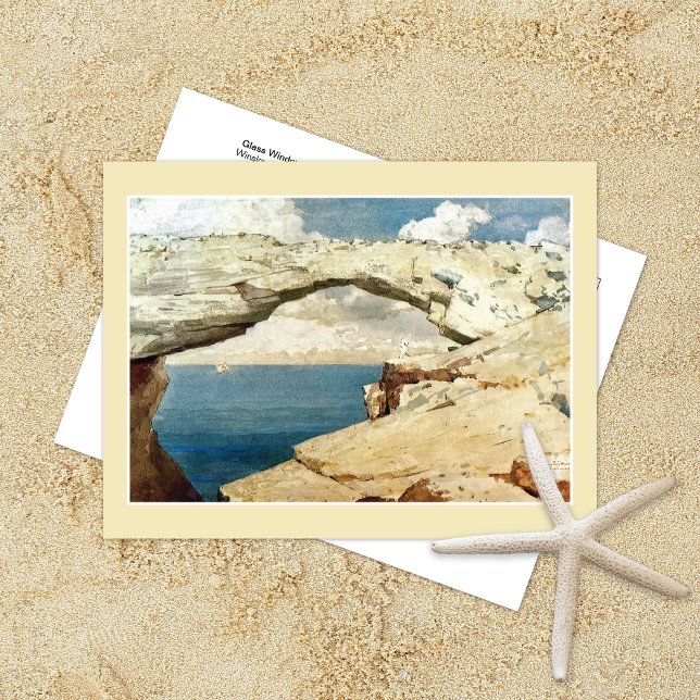 Postale Windows en verre, Bahamas Winslow Homer Carte post (Créateur téléchargé)