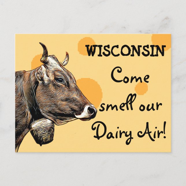Postale Wisconsin Come Smell our Dairy Air Humour Carte po (Devant)