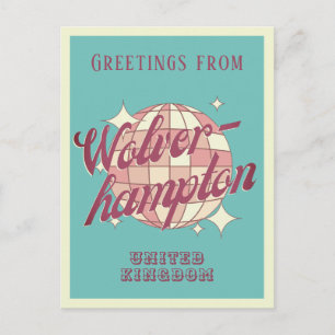Postale Wolverhampton Royaume-Uni vacances retro Carte pos
