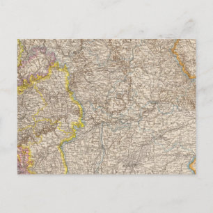Postale Wurttemberg, Bayern Atlas Carte de l'Allemagne