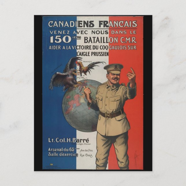 Postale WW1 carte collectrice 1914 CANADA PROPAGANDA (Devant)