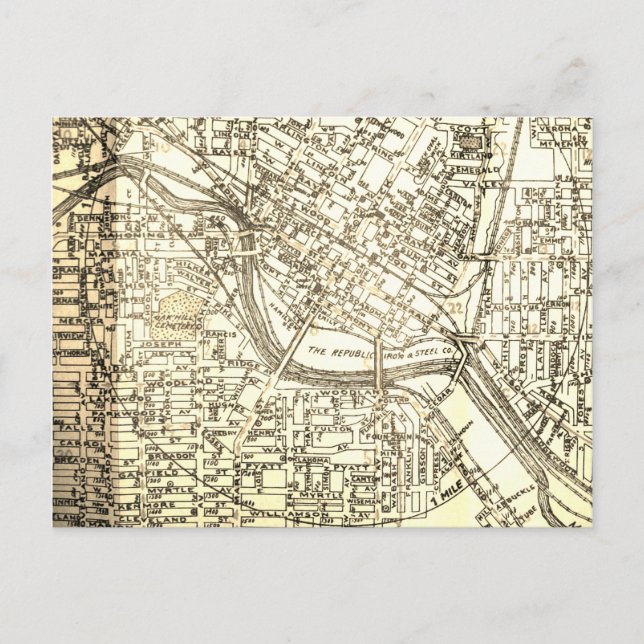 Postale Youngstown, OH Carte Vintage (Devant)