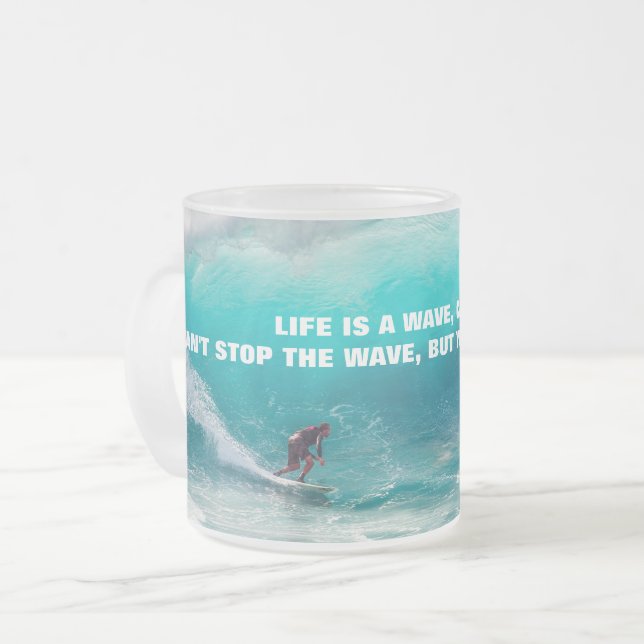 POSTE DE DEVIS surf MUG CAFÉ à deux tons (Devant gauche)