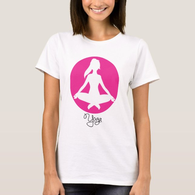 Poste de Yoga T-Shirts Femme Silhouette (Devant)