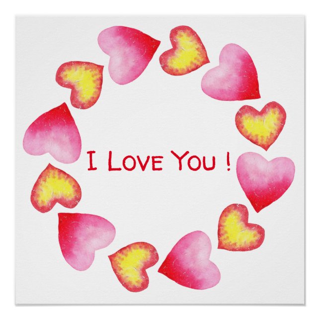 Poster С te romantique Je t'aime Saint Valentin (Devant)