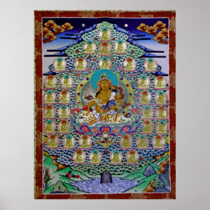 Poster 佛 Jambhala jaune n 35 Buddhas du 黃財神 35