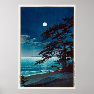 Poster 月 の de 海, 川, 二 de Nomimoon at at Beach, Hasuya Kaw