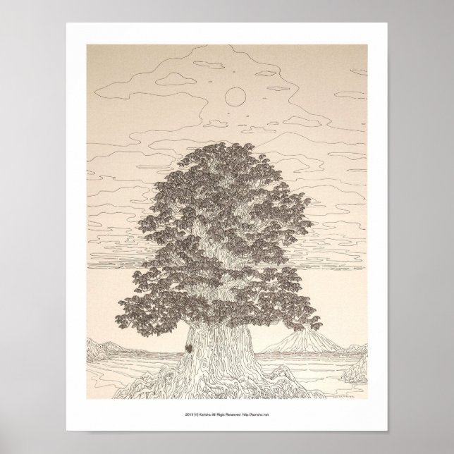 POSTER 海 辺 の 大 木 (Devant)