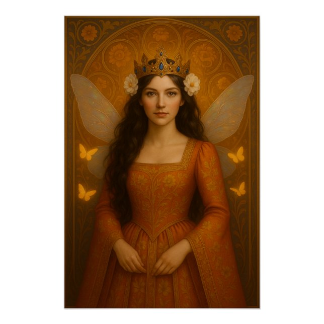 Poster 002_A fairy princess in burnt orange. (Devant)