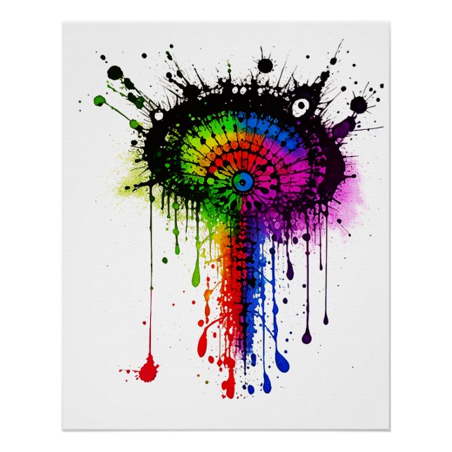 Poster 1005 Super Rainbow Inkblot (Devant)