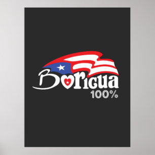 Poster 100% Porto Rico Boricua