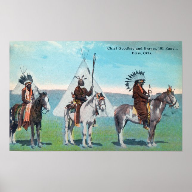 Poster 101 Ranch View of Chief Goodboy and Braves (Devant)