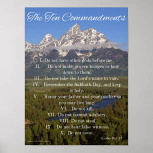 Poster 10 commandements