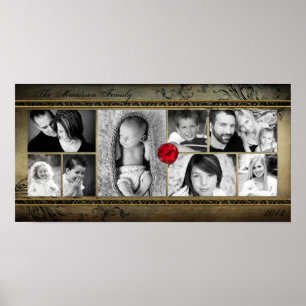 Poster 10"x20" 8 Fente Famille Collage Montage Rejoioce