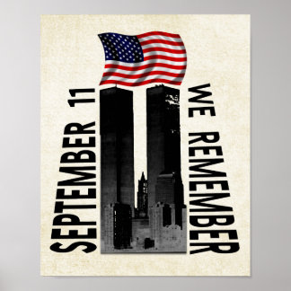 Poster 11 septembre Hommage commémoratif Nous nous souven