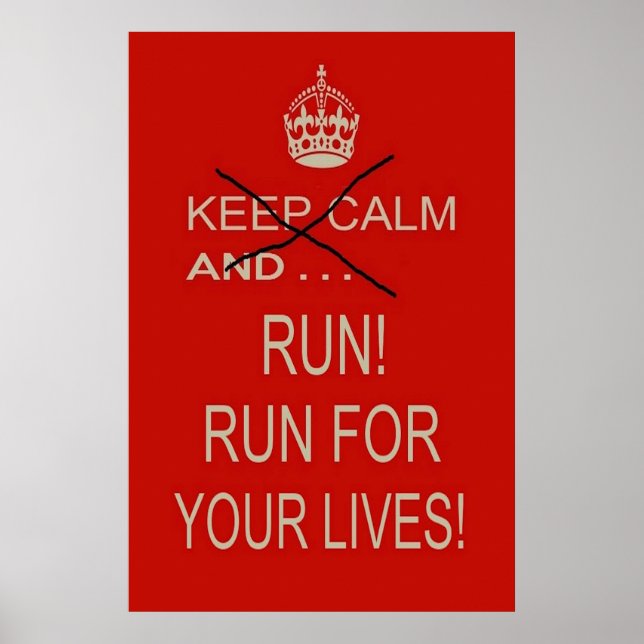 Poster - 12" x 18" - Conserver le calme et la tran (Devant)