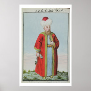 Poster 1404-51) sultans II d'Amurath (Murad) (1421-51, de