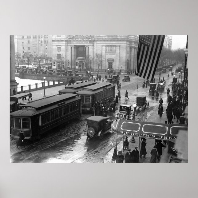 Poster 14th Street, Washington, D.C. : 1918 (Devant)