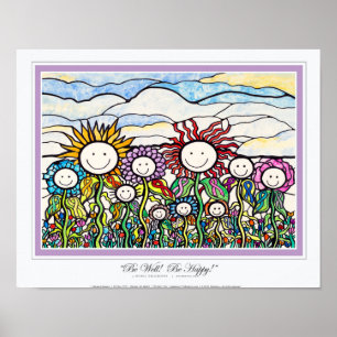 Poster 14x11"Bien..." Ruban tout couleur Ekleberry