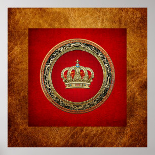 Poster [150] Prince-Princesse King-Queen Crown [Belg.Gold