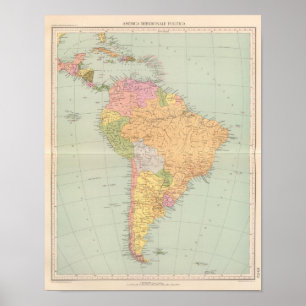 Poster 15152 Amérique du Sud politique