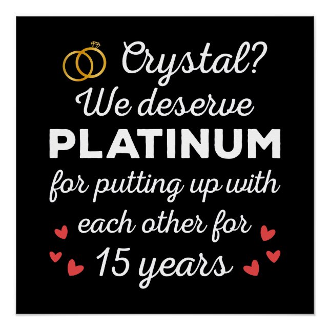 Poster 15ème anniversaire du Mariage I - Crystal Funny Co (Devant)