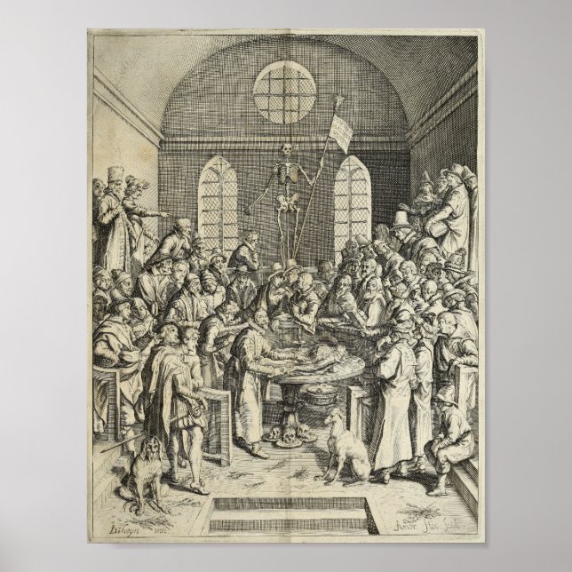 Poster 1616 Anatomie de Dissection Vintage (Devant)