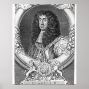 Poster 1630-85) rois de Charles II (de la Grande-Bretagne