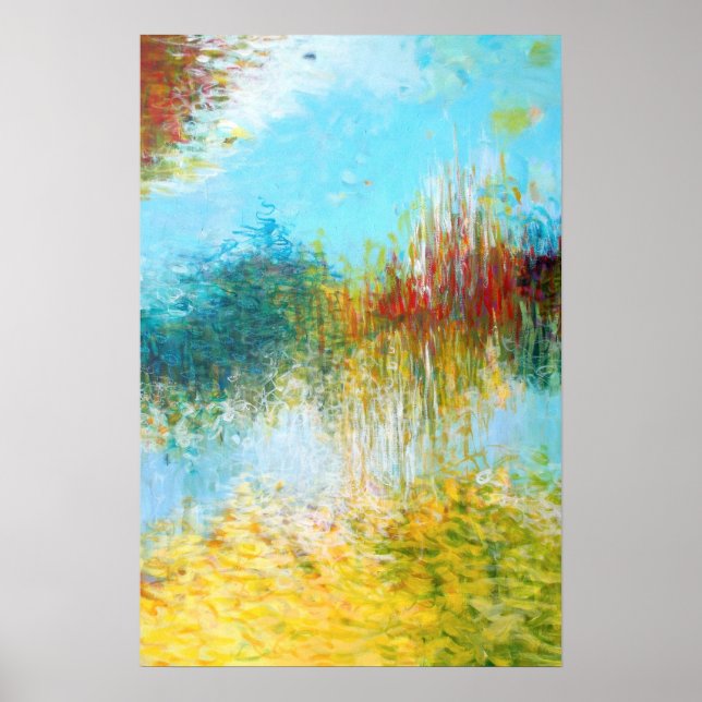 Poster 16x24 Triptych Part 2 Abstract Painting Art Print (Devant)