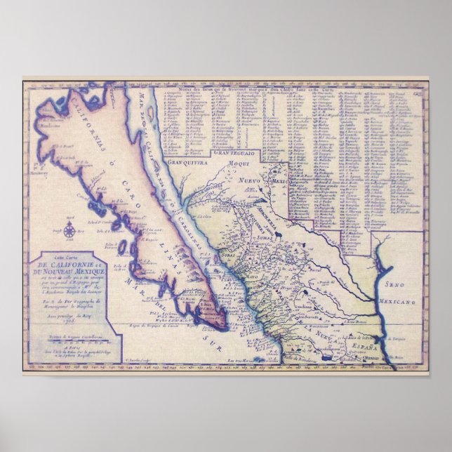 Poster 1705 poster/impression californienne et néo-mexica (Devant)
