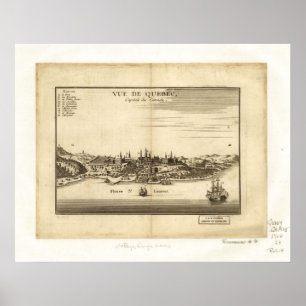 Poster 1755 Saint-Laurent Montréal Québec Carte panoramiq