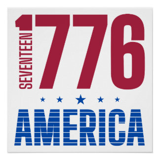 Poster 1776 America 250 years historical freedom