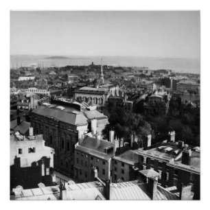 Poster 1859 :  Une vue de Boston semblant du sud