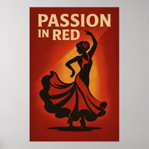 Poster 18, Passion en Rouge, Vintage