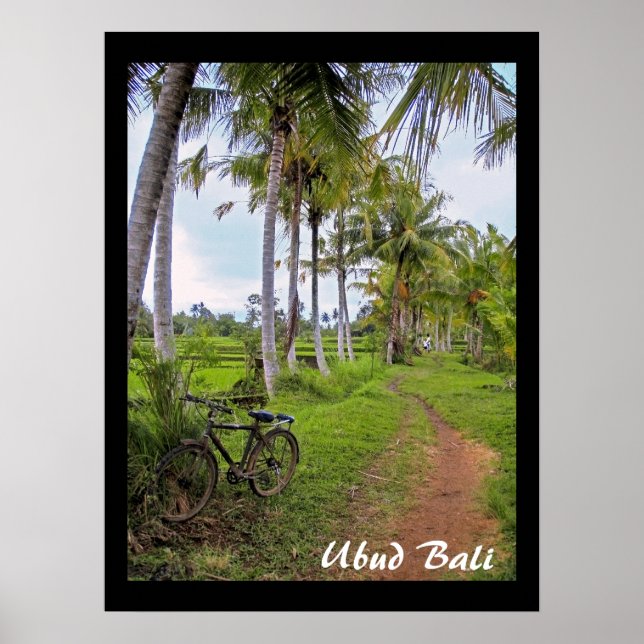 Poster (18" x 24") Ubud Bike Bali (Devant)