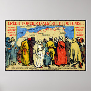 Poster 1900 Africains du nord Credit Union