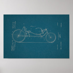 Poster 1902 Brevet de bicyclette Vintage Plan directeur I