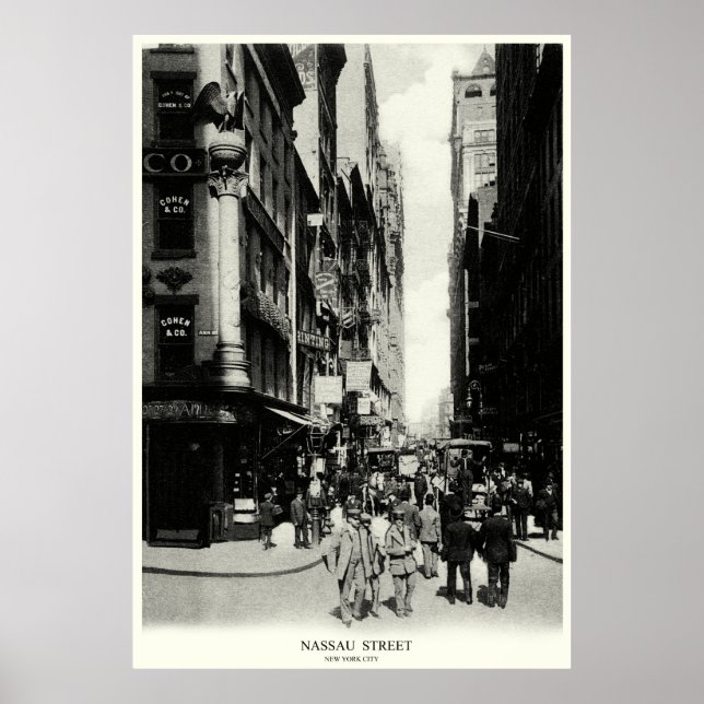 Poster 1905, rue Nassau, New York (Devant)