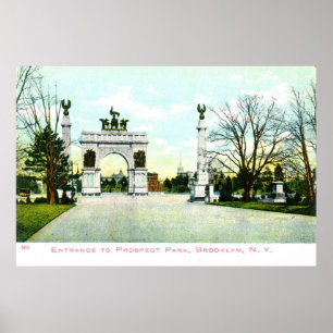 Poster 1908 Vintage Prospect Park, Brooklyn, New York