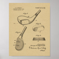 1922 Golf Club Head Design Brevet d'art Imprimer