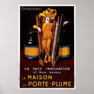 Poster 1924 Jean D'ylen -la Maison Du Porte-plume