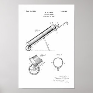 Poster 1925 copies vintages d'art de brevet de sac de
