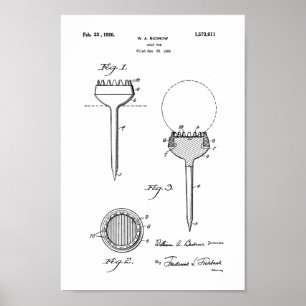 Poster 1926 Golf Vintage Tee Patent Art Imprimer