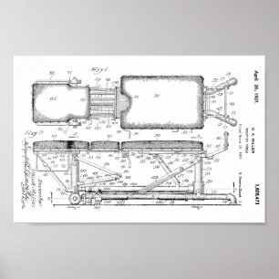 Poster 1927 Vintage Chiropractic Table Patent Art Print