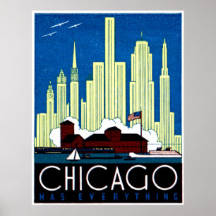 Poster 1930 visite Chicago